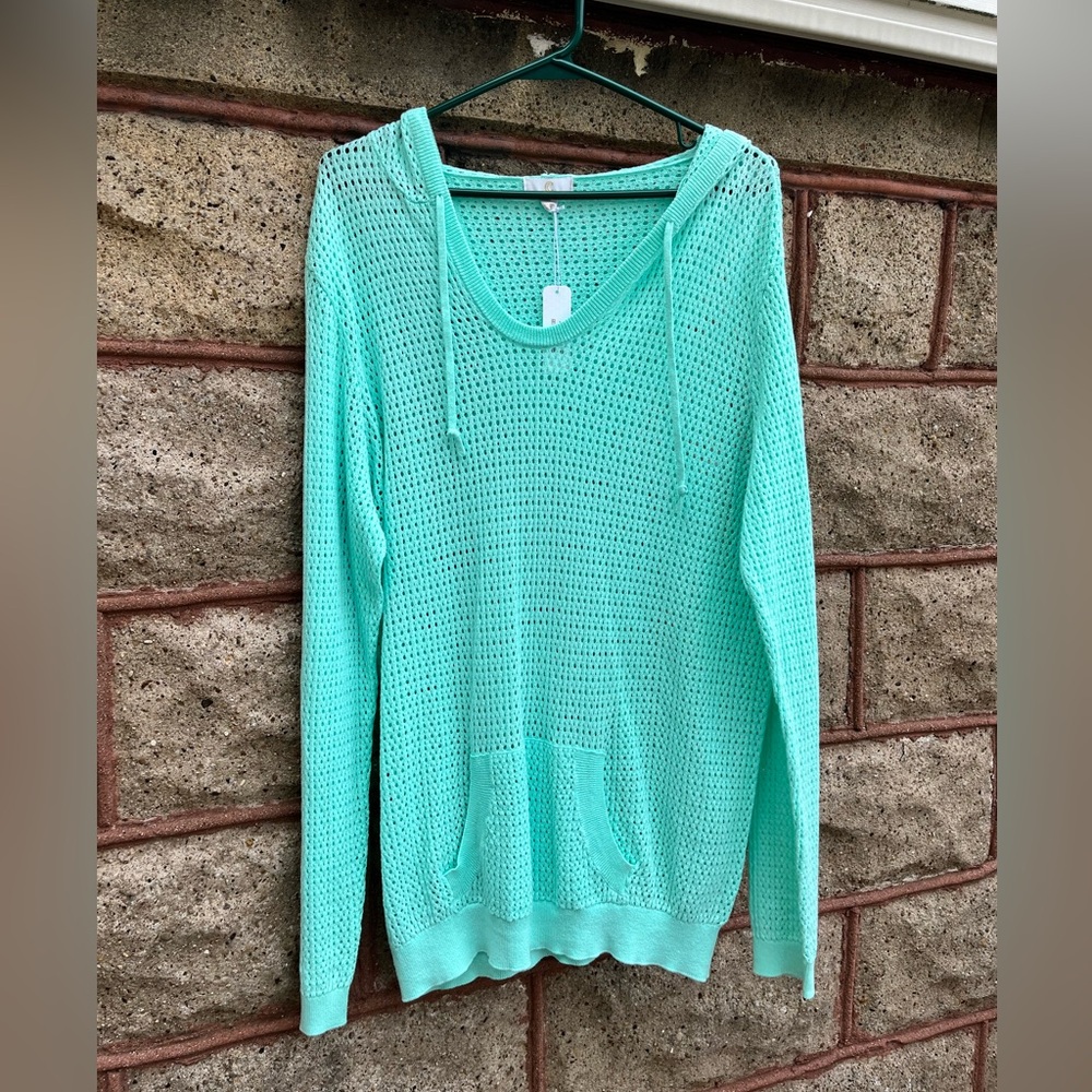 NWT charming Charlie XL mint sweater hoodie